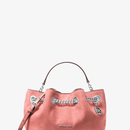 Michael Kors Mina Small Microsuede Crossbody Bag - Preorder — Sunset Rose