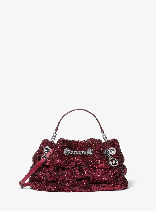 Michael Kors Mina Small Sequin Embellished Convertible Pochette - Preorder