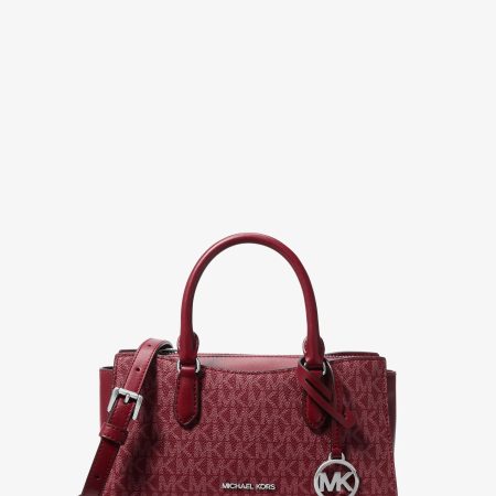 Michael Kors Arden Small Signature Logo Messenger Bag - Preorder — Maroon