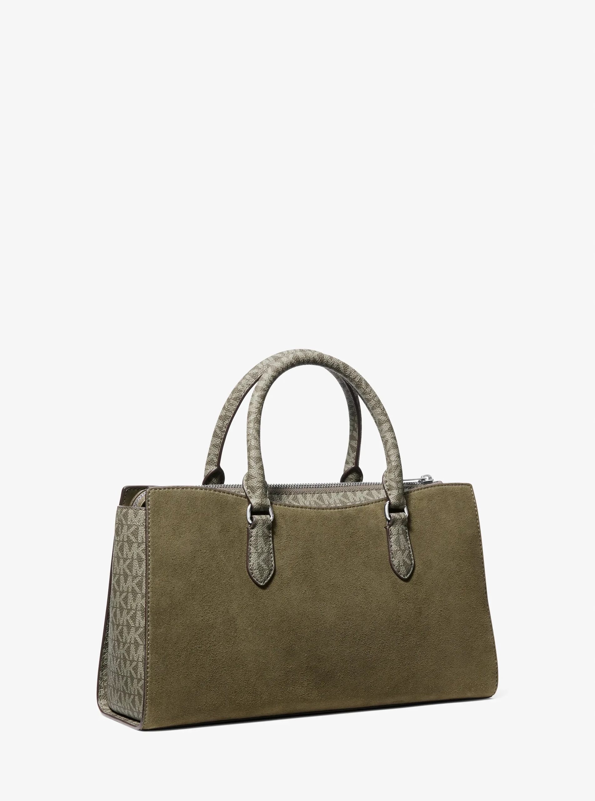 Michael Kors Arden Medium Signature Logo Top-Zip Satchel - Preorder - Image 3