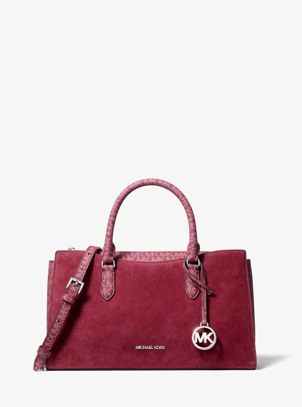 Michael Kors Arden Medium Signature Logo Top-Zip Satchel - Preorder