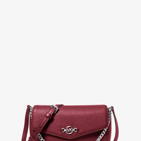 Michael Kors Kacey Extra-Small Pebbled Leather Crossbody Bag - Preorder — Maroon