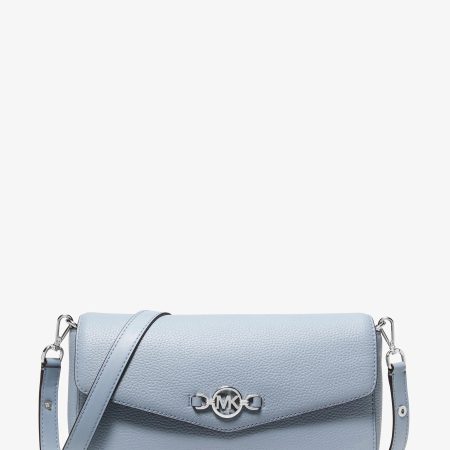 Michael Kors Kacey Medium Pebbled Leather Shoulder Bag - Preorder — Pale Blue