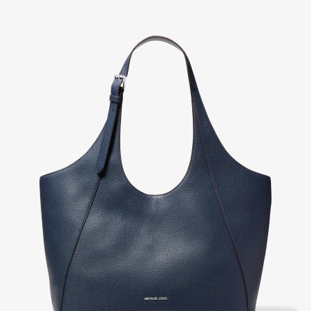 Michael Kors Bernie Large Pebbled Leather Tote Bag - Preorder — Navy