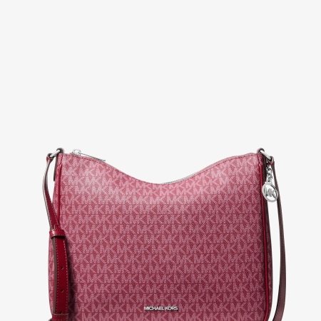 Michael Kors Nayla Medium Signature Logo Messenger Bag - Preorder — Maroon