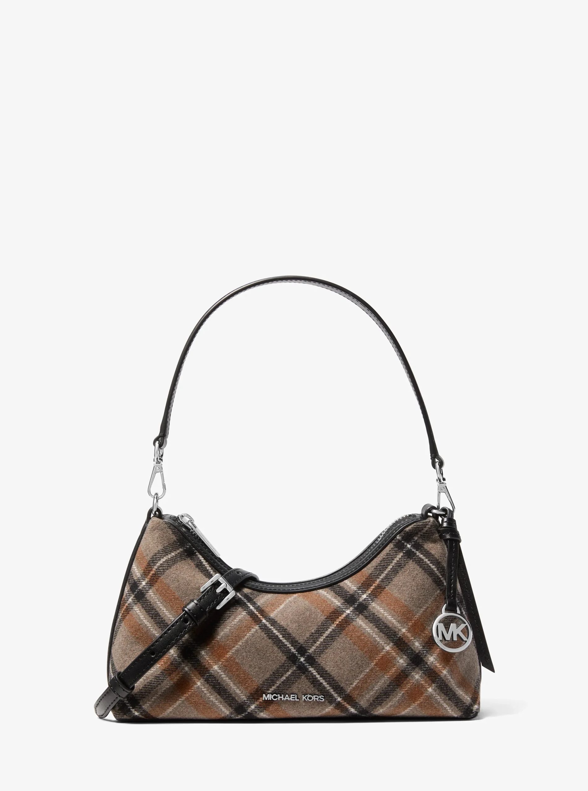 Michael Kors Sammy Small Plaid Print Wool Blend Convertible Crossbody Bag - Preorder