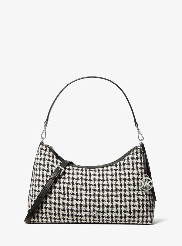 Michael Kors Sammy Medium Woven Houndstooth Convertible Shoulder Bag - Preorder