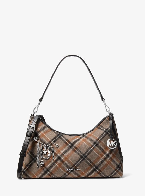 Michael Kors Sammy Medium Plaid Print Wool Blend Convertible Shoulder Bag - Preorder
