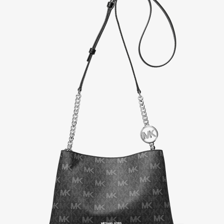 Michael Kors Christina Small Signature Logo Crossbody Bag - Preorder — Black