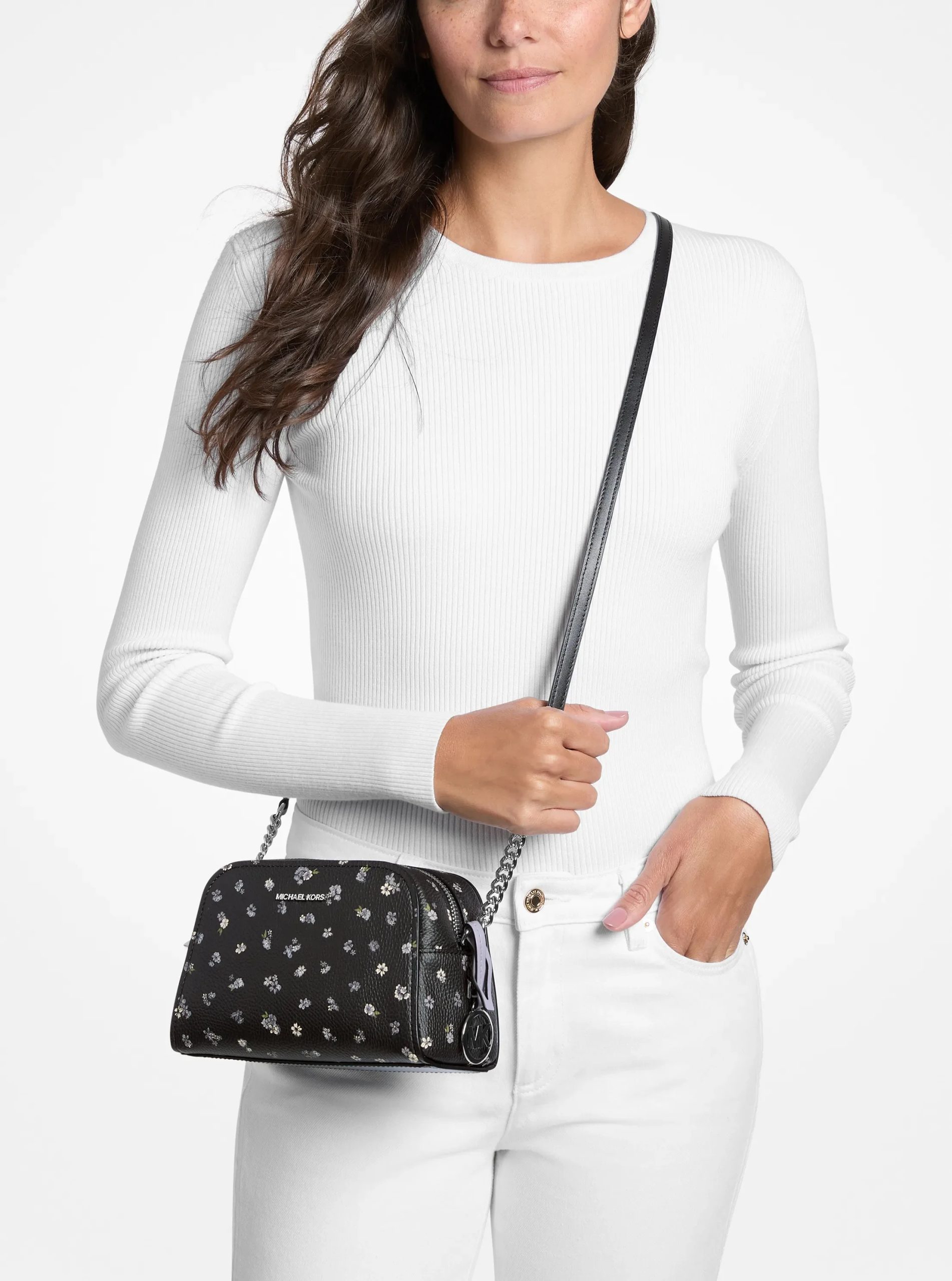 Michael Kors Ashton Extra-Small Floral Printed Camera Crossbody Bag - Preorder - Image 4