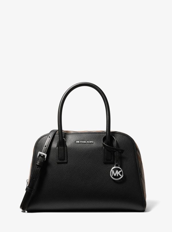 Michael Kors Ashton Medium Smooth And Plaid Wool Blend Satchel - Preorder
