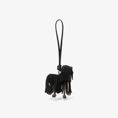 Michael Kors Suede Shaggy Dog Bag Charm - Preorder — Black