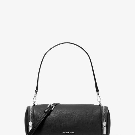 Michael Kors Jet Set Travel Small Pebbled Leather Convertible Crossbody Bag - Preorder — Black