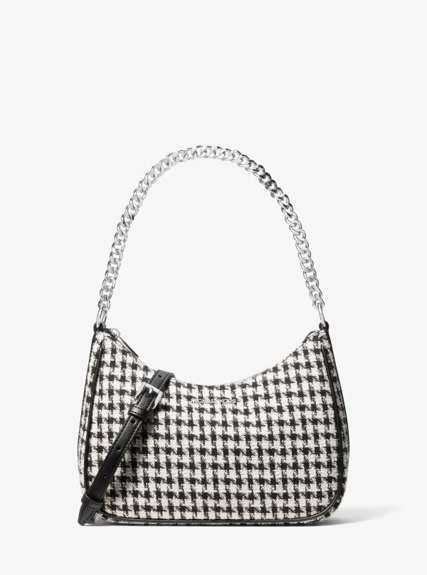 Michael Kors Jet Set Travel Houndstooth Woven Convertible Pochette - Preorder