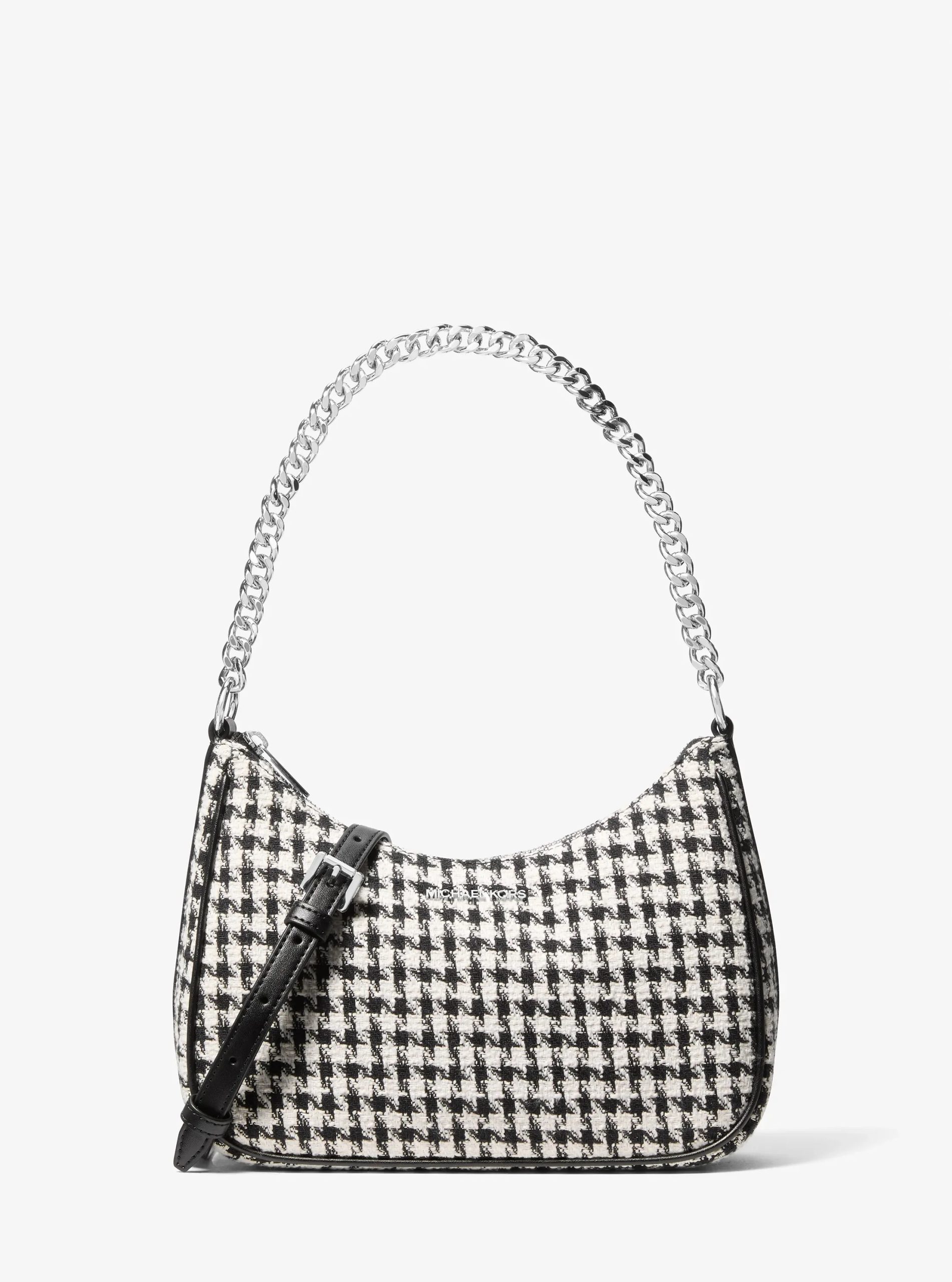 Michael Kors Jet Set Travel Houndstooth Woven Convertible Pochette - Preorder