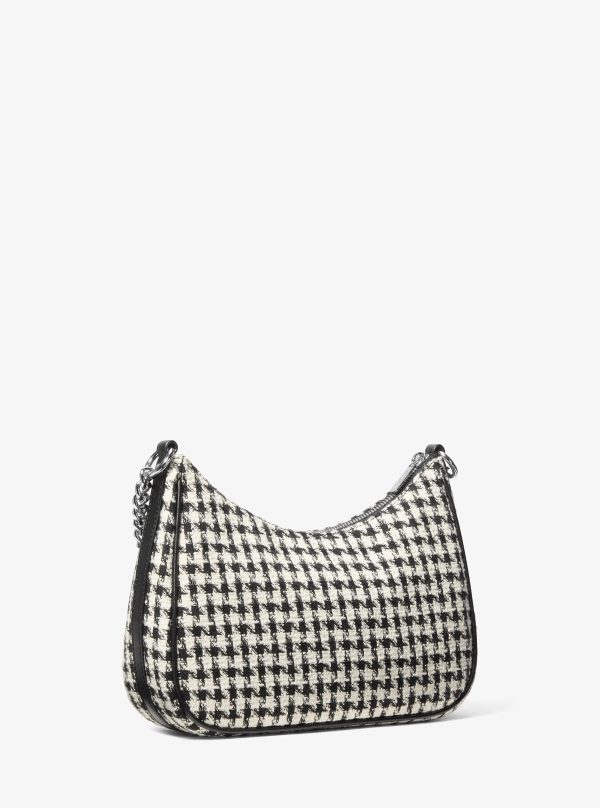 Michael Kors Jet Set Travel Houndstooth Woven Convertible Pochette - Preorder