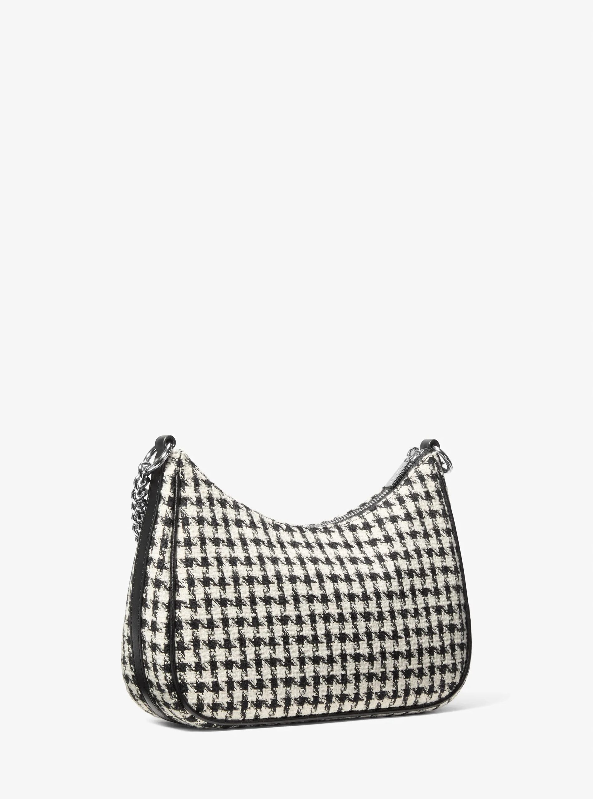 Michael Kors Jet Set Travel Houndstooth Woven Convertible Pochette - Preorder