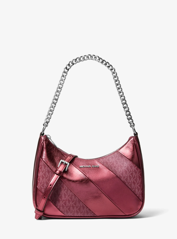 Michael Kors Jet Set Travel Metallic and Signature Logo Convertible Pochette - Preorder