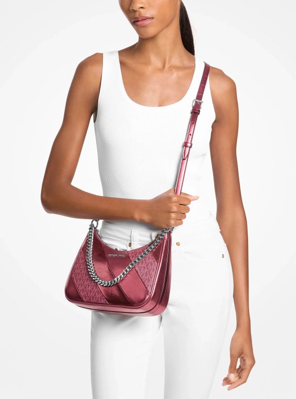 Michael Kors Jet Set Travel Metallic and Signature Logo Convertible Pochette - Preorder