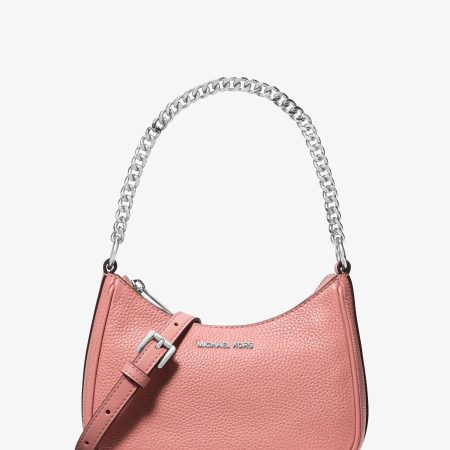 Michael Kors Jet Set Travel Small Pebbled Leather Convertible Crossbody Bag - Preorder — Sunset Rose
