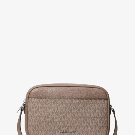 Michael Kors Jet Set Travel Large Signature Logo Camera Crossbody Bag - Preorder — Mushroom