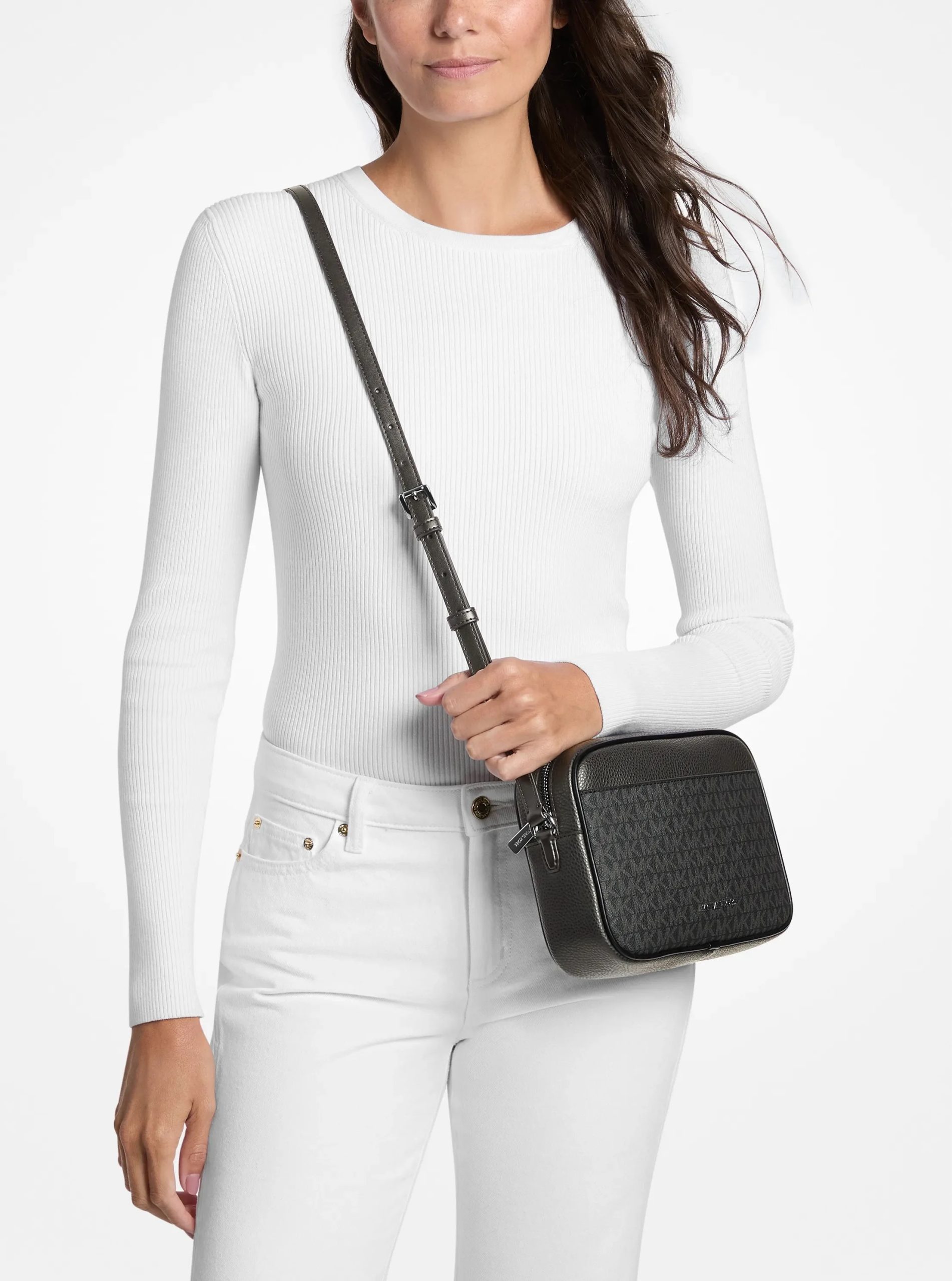 Michael Kors Jet Set Travel Large Signature Logo Camera Crossbody Bag - Preorder