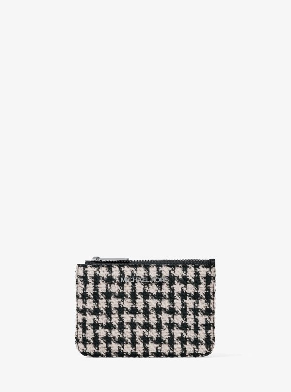 Michael Kors Jet Set Travel Houndstooth Woven Card Case - Preorder
