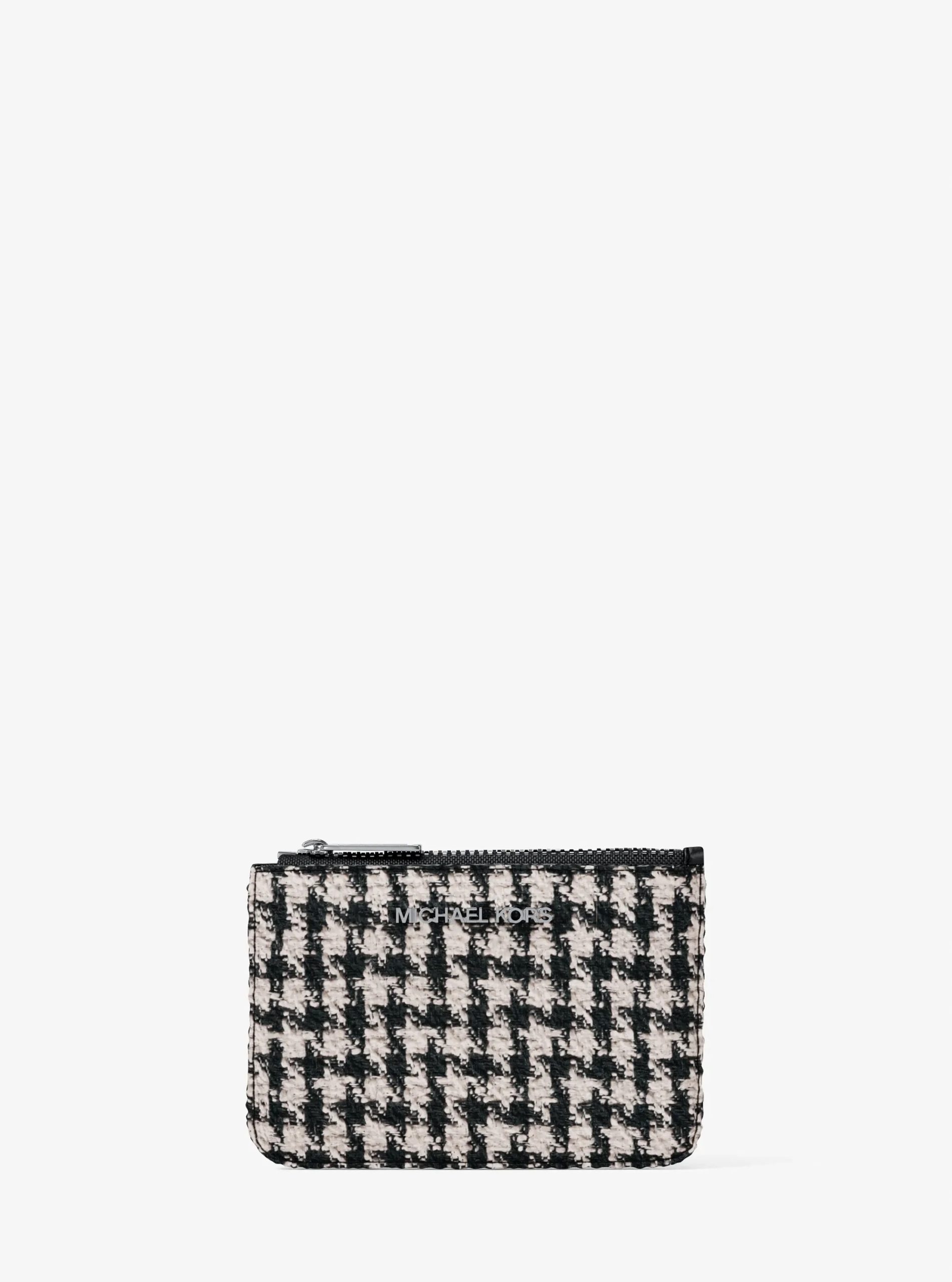 Michael Kors Jet Set Travel Houndstooth Woven Card Case - Preorder