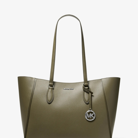 Michael Kors Jet Set Travel Large Smooth and Signature Logo 3-in-1 Tote Bag - Preorder — Olive