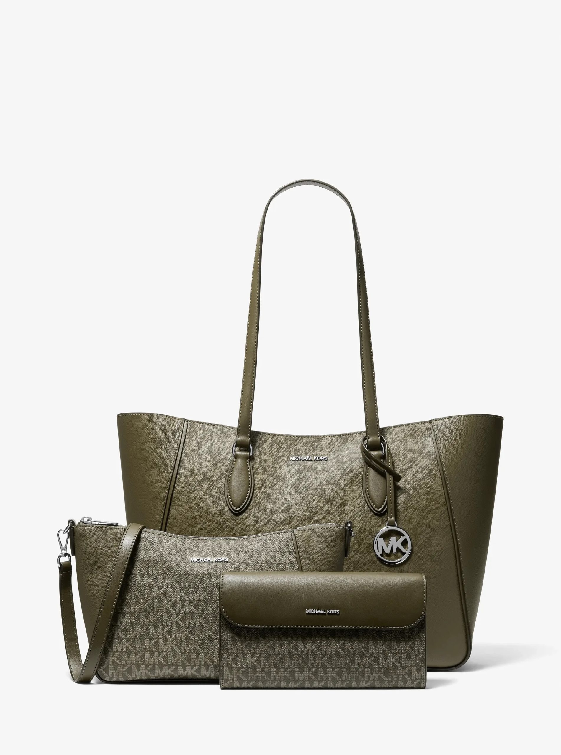 Michael Kors Jet Set Travel Large Smooth and Signature Logo 3-in-1 Tote Bag - Preorder