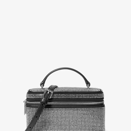 Michael Kors Vivi Small Crystal Embellished Vanity Crossbody Bag - Preorder — Black
