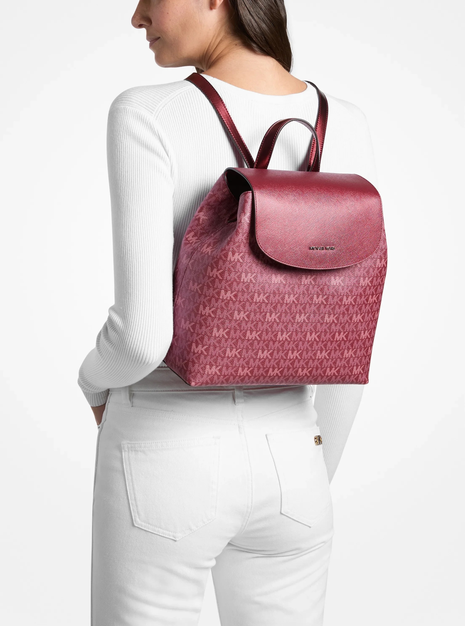 Michael Kors Maya Medium Signature Logo Backpack - Preorder - Image 4