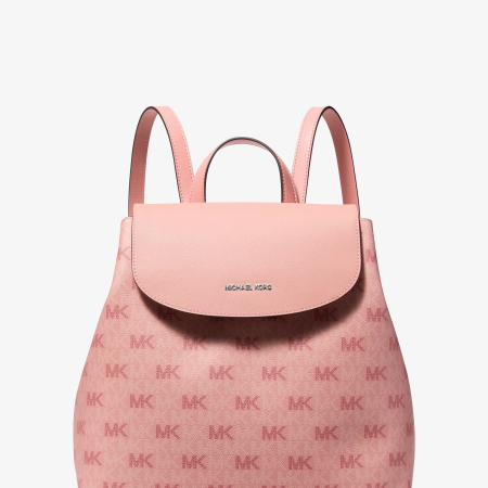 Michael Kors Maya Medium Signature Logo Backpack - Preorder — Sunset Rose