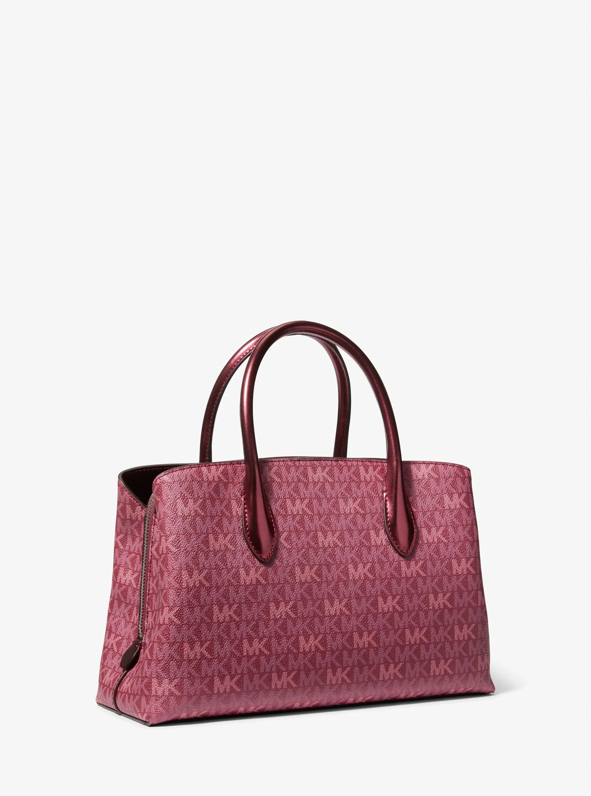 Michael Kors Maya Medium Metallic Signature Logo Satchel - Preorder - Image 3