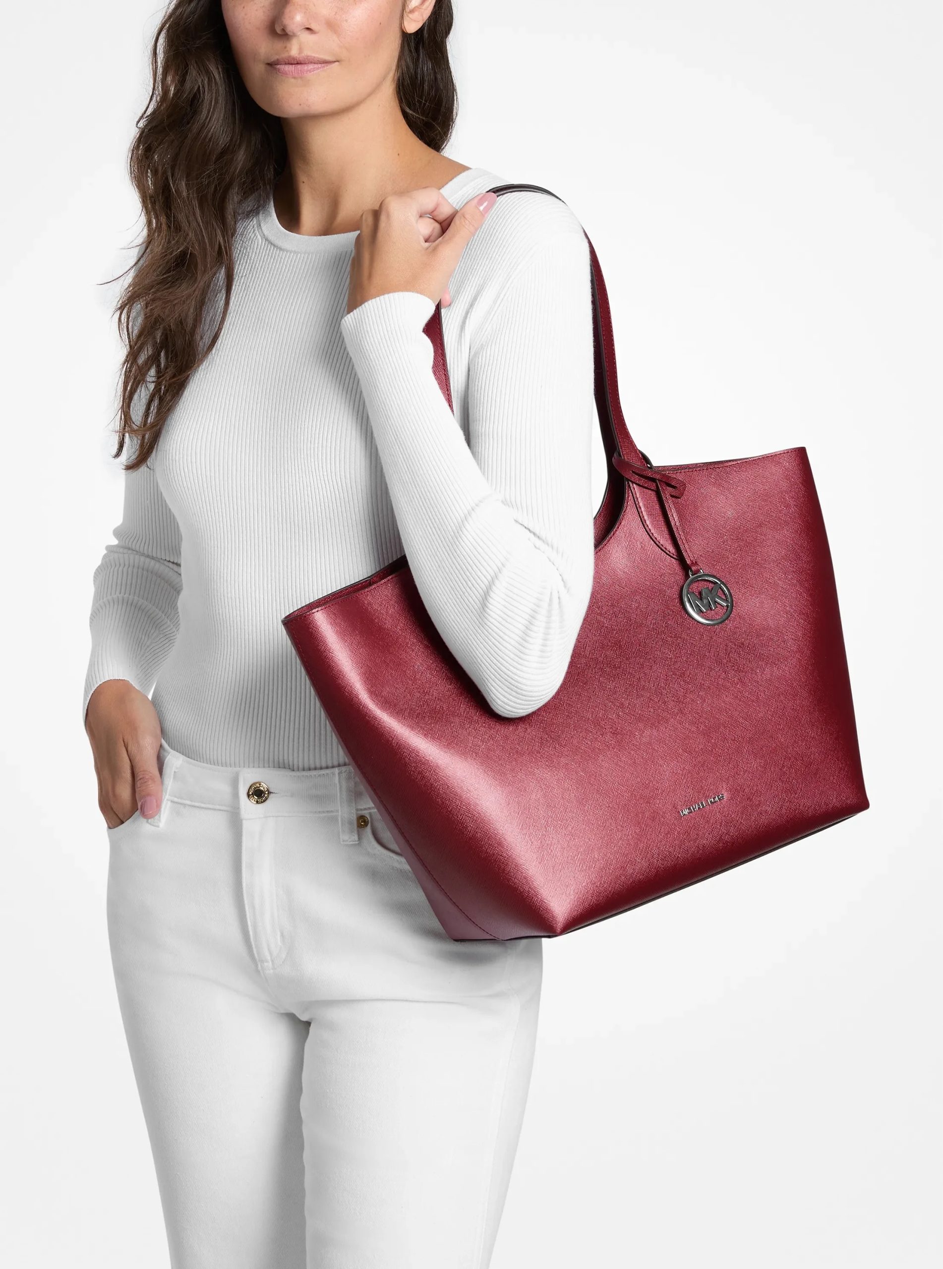 Michael Kors Maya Large Metallic Tote Bag - Preorder - Image 4