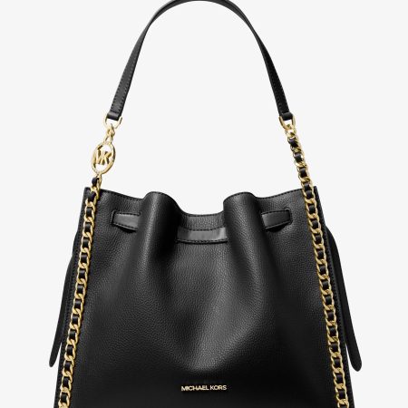 Michael Kors Mina Large Chain Shoulder Bag - Preorder — Black