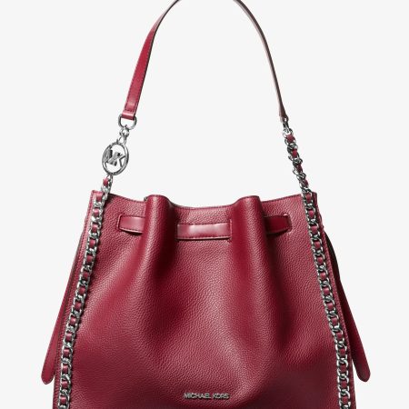 Michael Kors Mina Large Chain Shoulder Bag - Preorder — Maroon