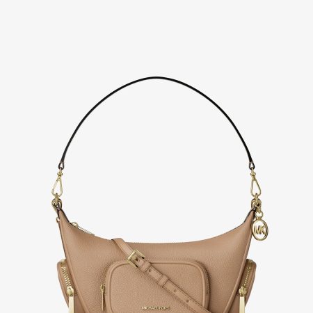 Michael Kors Merritt Small Pebbled Leather Crossbody Bag - Preorder — Camel