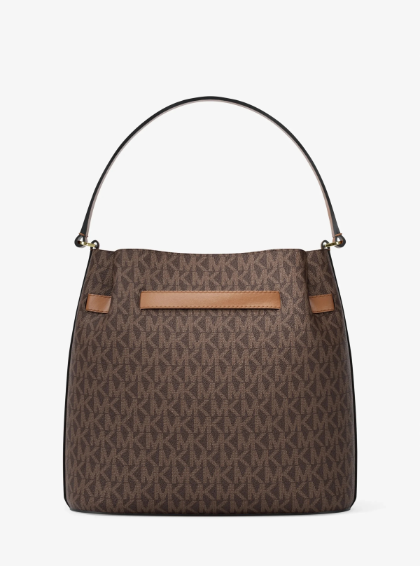 Michael Kors Carson Medium Signature Logo Convertible Bucket Crossbody Bag - Preorder