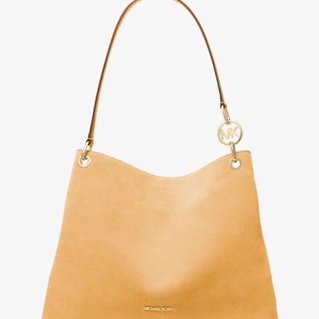 Michael Kors Christina Large Suede Shoulder Bag - Preorder — Honeywheat