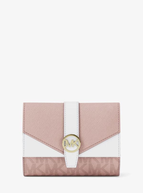 Michael Kors Greenwich Medium Signature Logo Trifold Wallet - Preorder