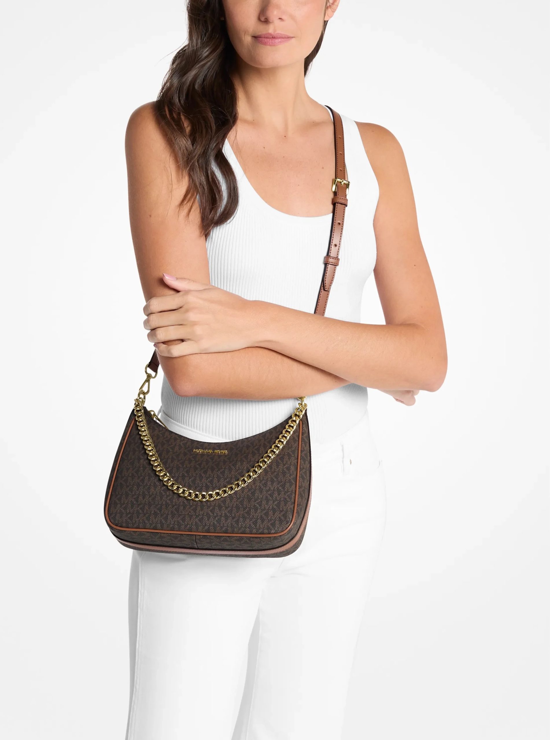Michael Kors Jet Set Travel Large Signature Logo Convertible Crossbody Bag - Preorder