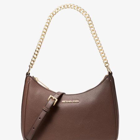 Michael Kors Jet Set Large Pebbled Leather Convertible Crossbody Bag - Preorder — Nutmeg