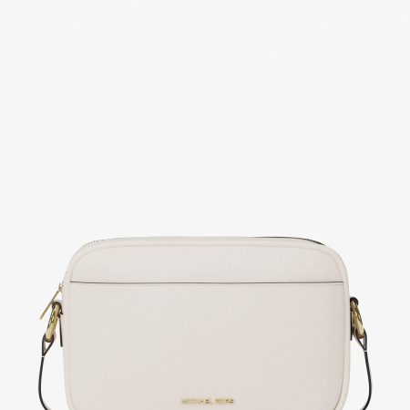 Michael Kors Jet Set Large Pebbled Leather Camera Crossbody Bag - Preorder — Lt Cream
