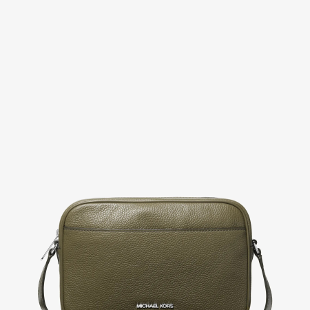 Michael Kors Jet Set Large Pebbled Leather Camera Crossbody Bag - Preorder — Olive