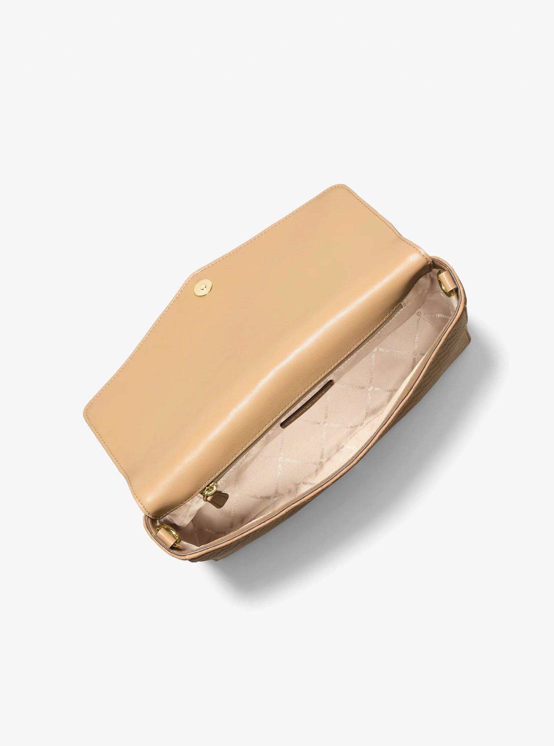 Michael Kors Kacey Large Logo Debossed Microsuede Convertible Crossbody Bag - Preorder