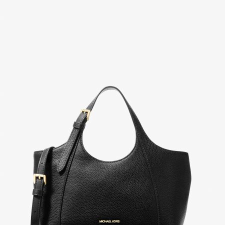 Michael Kors Bernie Small Pebbled Leather Satchel - Preorder — Black