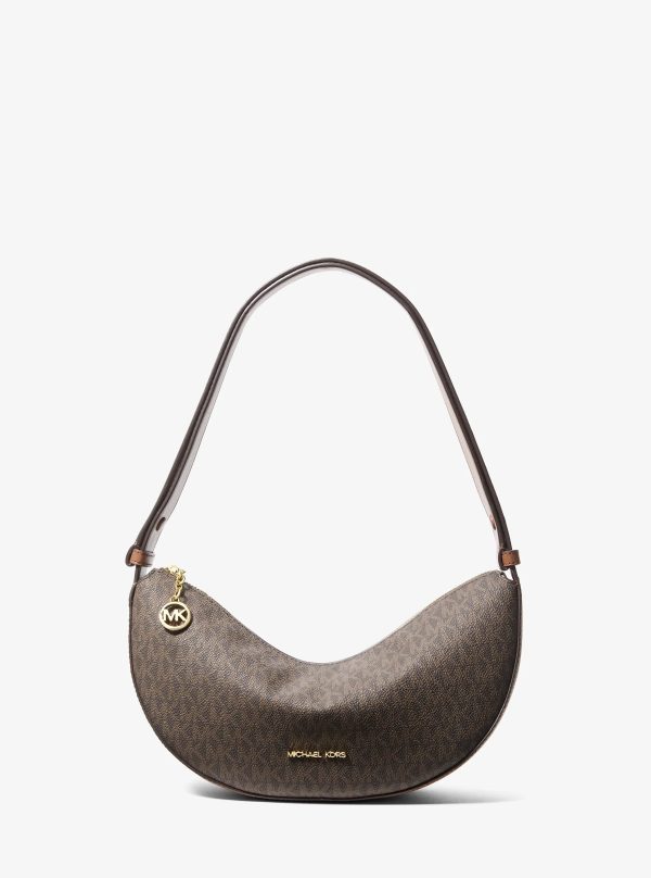 Michael Kors Roey Medium Signature Logo Crescent Convertible Crossbody Bag - Preorder