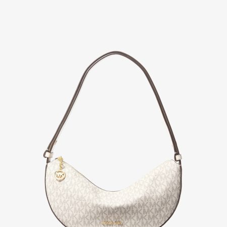 Michael Kors Roey Medium Signature Logo Crescent Convertible Crossbody Bag - Preorder — Lt Crm Multi