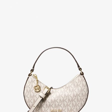 Michael Kors Roey Signature Logo Convertible Crescent Crossbody Bag - Preorder — Lt Crm Multi